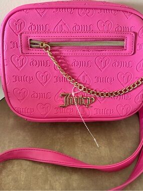 NWOT Trending Juicy Couture Pink Embossed Crossbody Bag